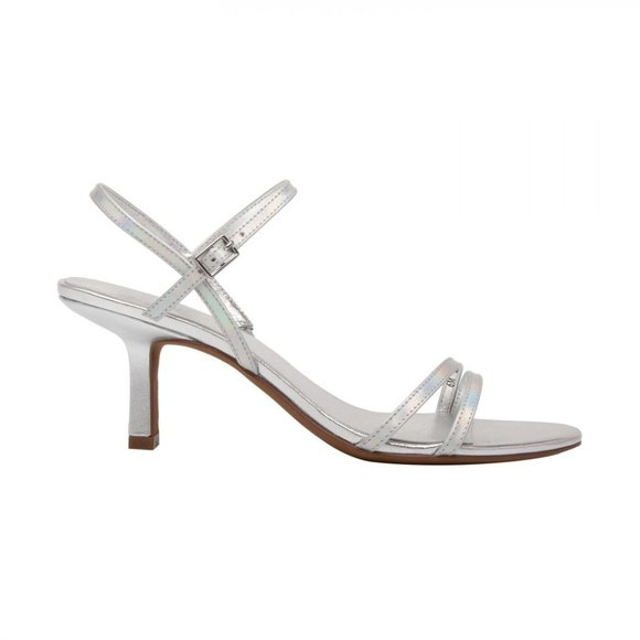 Linea Paolo Harmony Delicate Multi-Strap Leather Dress Sandal in Silver Iridesce - Picture 2 of 7